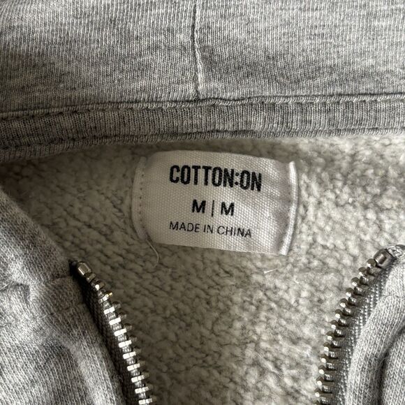 Cotton:On Classic Zip-Through Hoodie Relaxed Sweatshirt Great Size M - Picture 2 of 3